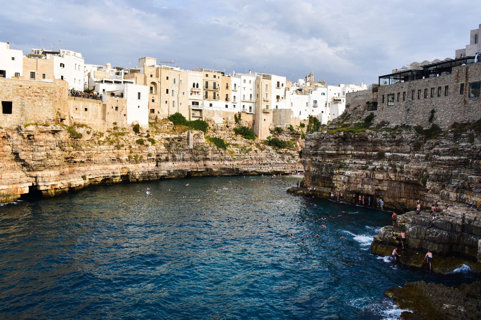 Cliffside town of Polignano a Mare overlooking the Adriatic Sea, Puglia wedding destination